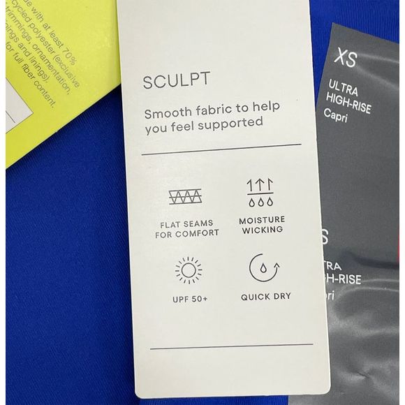 All In Motion Women's Sculpt Ultra High-Rise Capri Leggings Vibrant Blue, XS - Picture 5 of 6